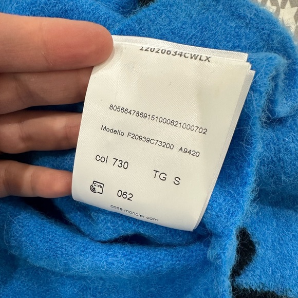 Moncler Cobalt Sweater with Logo Sleeve Worn once! - Picture 4 of 4